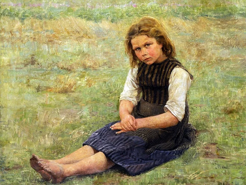 1867-Marie Antoinette Marcotte - Una bambina nel campo